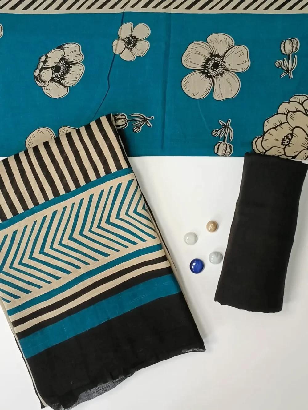 Black & Teal Blue