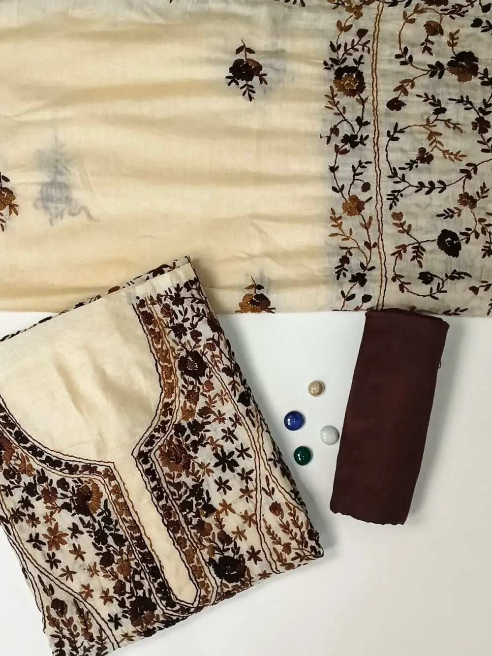 Ivory with Brown