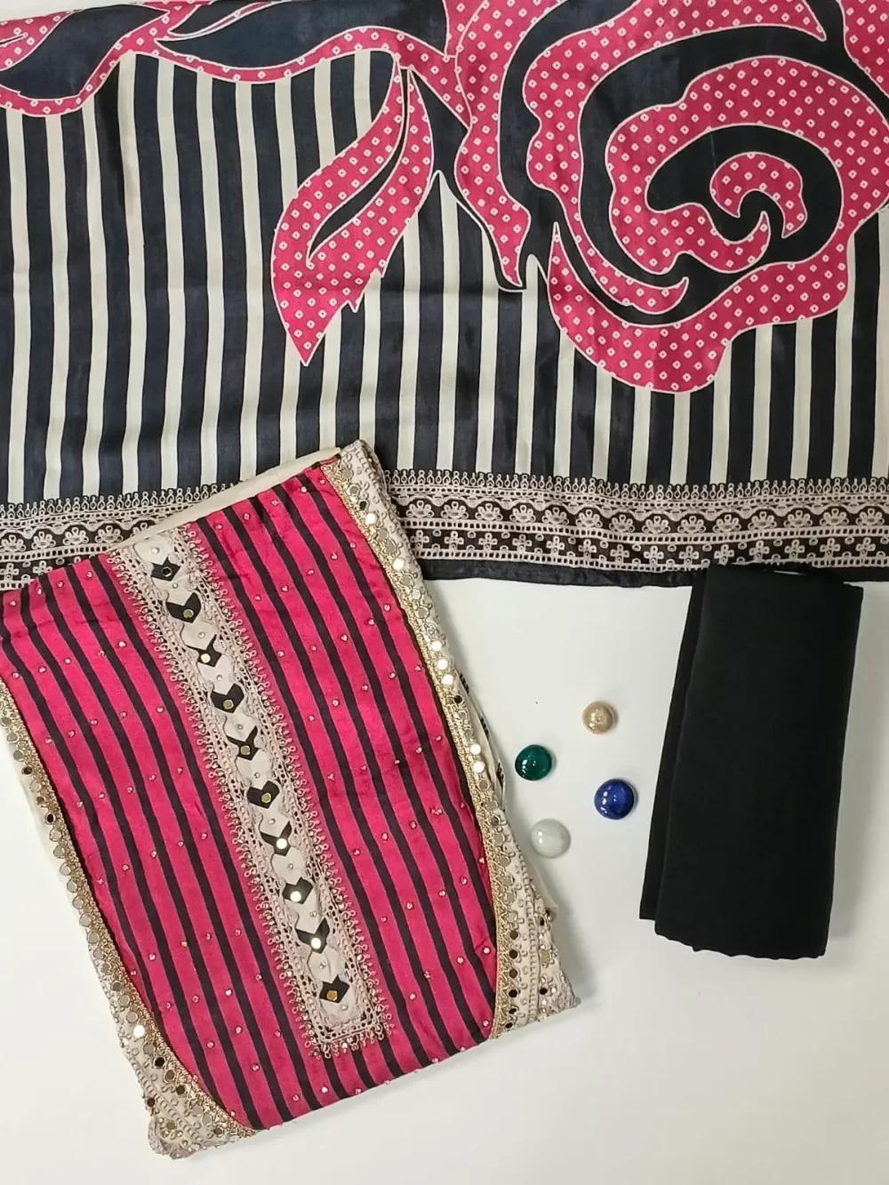 Pink, Ivory & Black