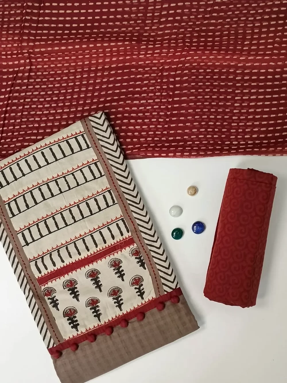 Taupe Brown & Ivory