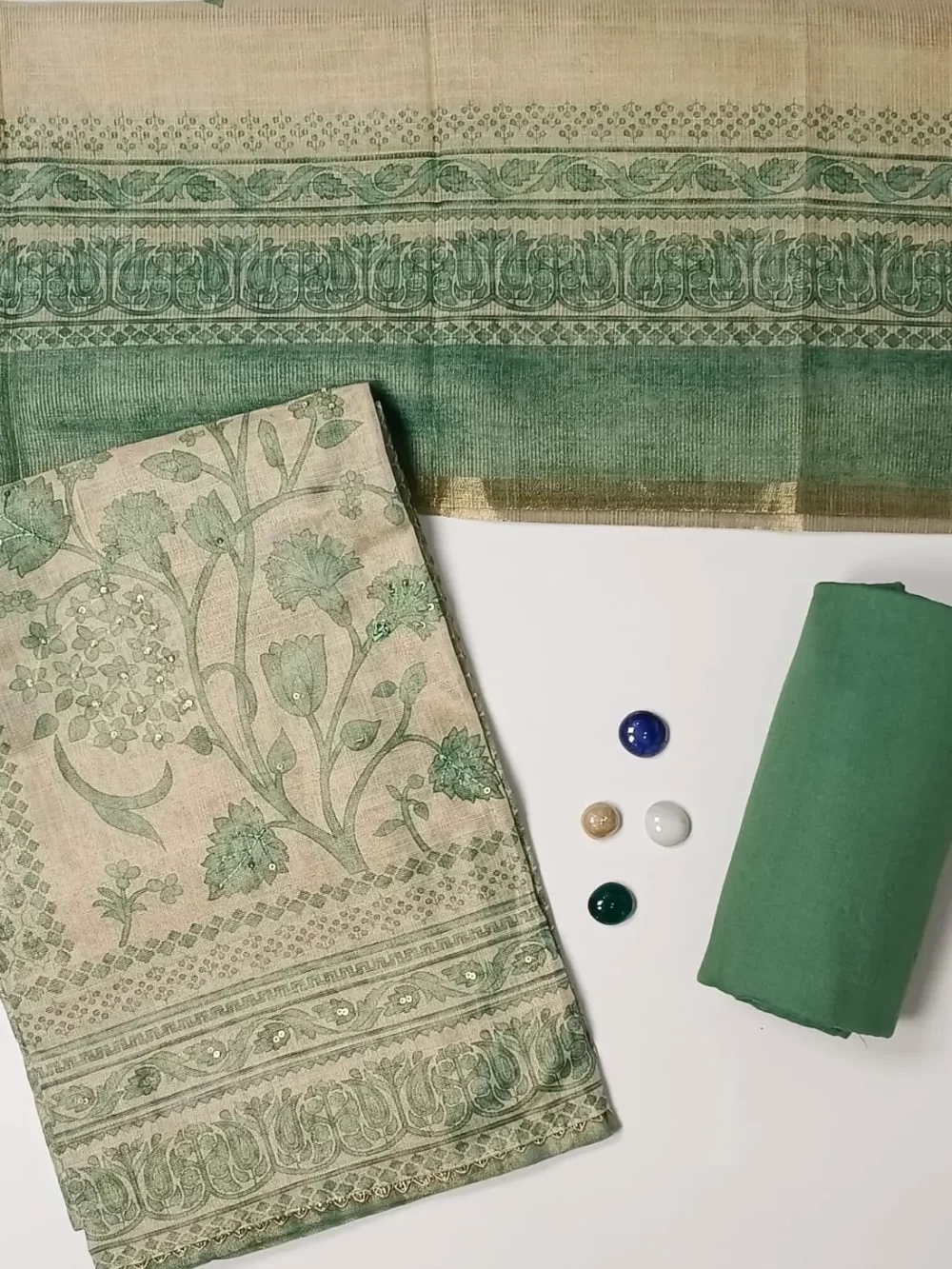 Mint Green & Beige