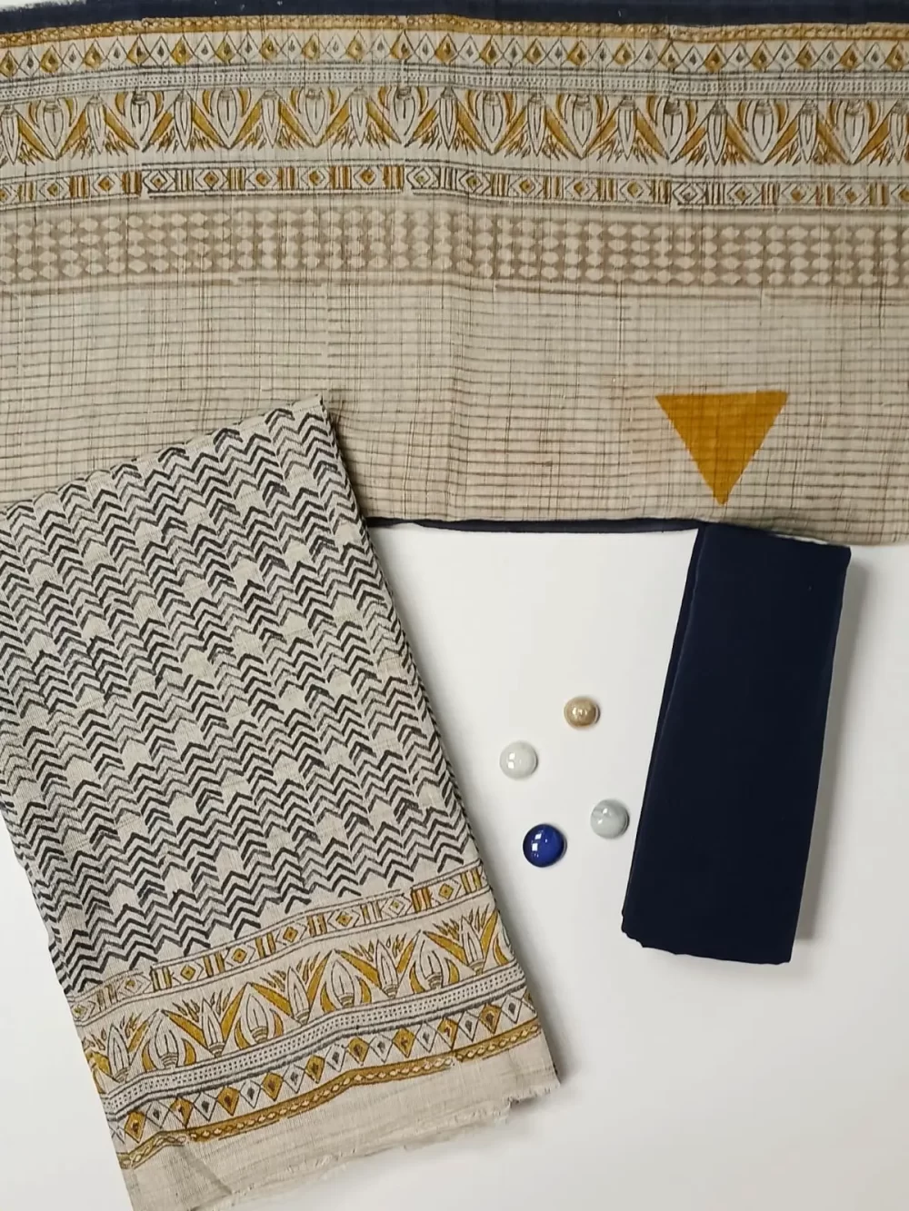 Indigo Blue & Mustard
